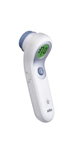 Braun; Thermomètre; Sans Contact; Frontal; code couleur; hygiénique; rapide; précision clinique;