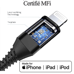 Chargeur iPhone Certifié MFi