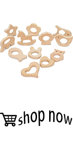 RUBY Anneau de Dentition Animal-Figurines en Bois Bio Bricolage pour Bébé