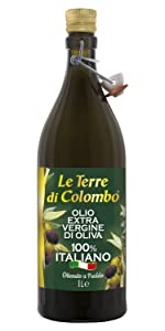 Huile d’olive extra-vierge 100 % italienne, en bouteille verte de 1 l