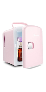 mini fridge pink