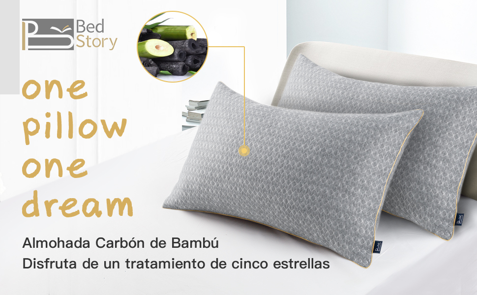 Oreiller en charbon de bambou.