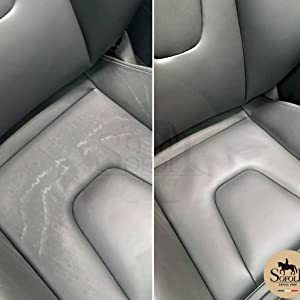 Exemple de recoloration d'un siège de voiture en cuir