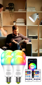 Led Ampoule Connectée Alexa E27 10W Wifi Multicolore avec Télécommande