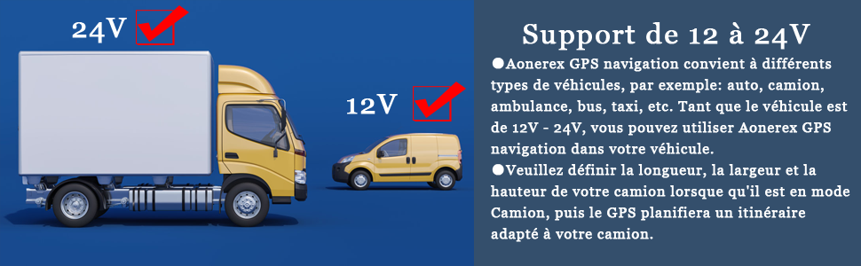 Support de 12 à 24V