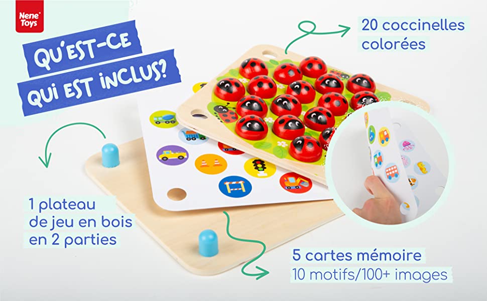 Ladybug Garden - jeu de mémoire pour enfants bebe montessori didactique développement cognitif 