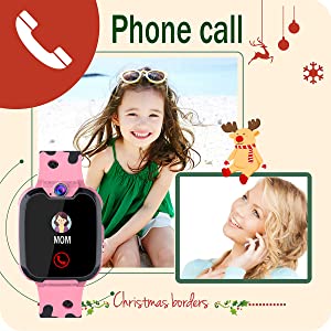 Étanche Montre Connectée Tracker Smartwatch Réveil Regarder Cadeaux pour 3-12 Ans Garçon Fille