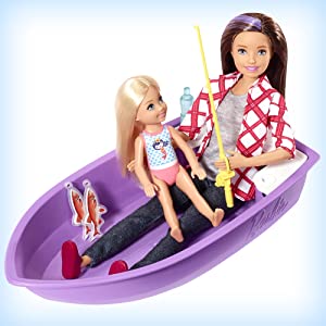 Camping-Car de Rêve 3-en-1 Barbie, environ 90 cm, avec Piscine, Pick-Up, Bateau et 50 Accessoires