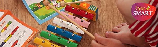 Xylophone-instruments musique pour bébé Instrument de Musique Xylophone en bois pour les enfants