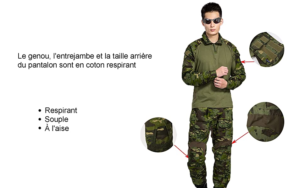 Camouflage pour Hommes Combat BDU 