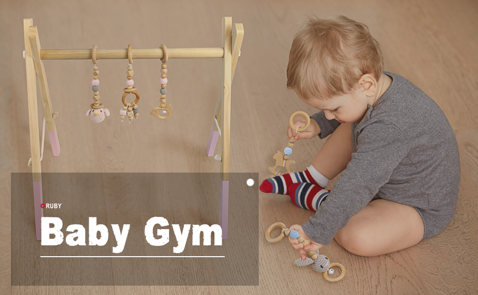 RUBY Portique en Bois Bebe,Activité Arche De Jeux