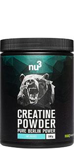 creatine powder poudre de créatine mise en forme musculaire supplément alimentaire sport nu3