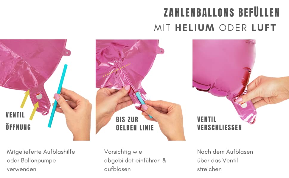 Ballons à gonfler avec de l'air ou de l'hélium