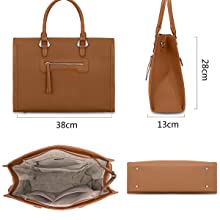 avid Jones - Grand Sac à Main Femme - Cabas Fourre-Tout Cuir PU Rigide