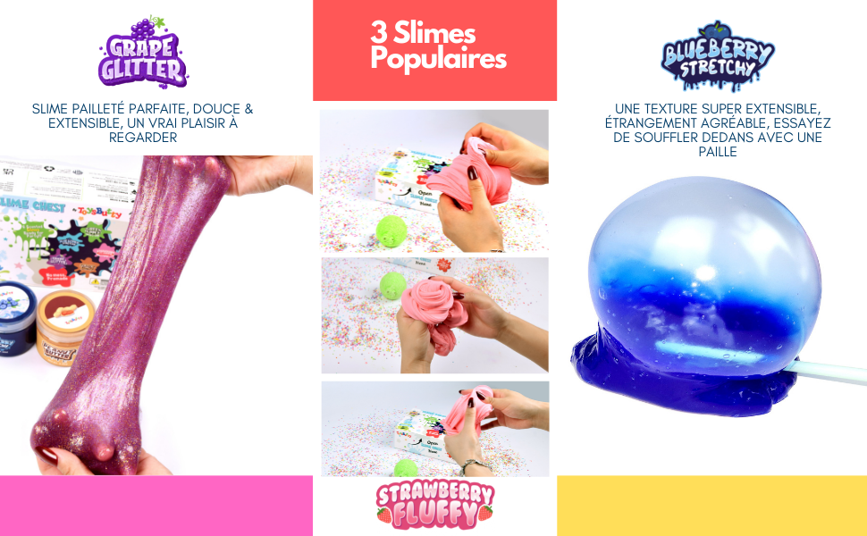 boite pour faire du slime diy non toxique mastic floam cadeaux enfants kit de slime filles garcons