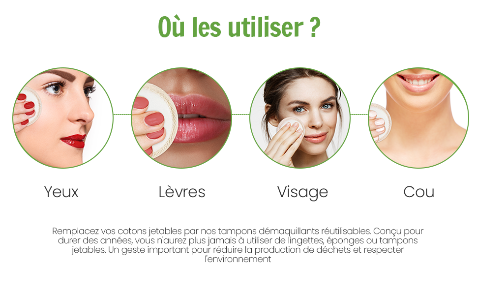 Coton Reutilisable Coffret Maquillage Complet Soins Pour Le Visage