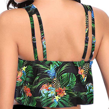 Tankini Swimsuits Top avec bas froncé Ladies Beach Maillots de Bain