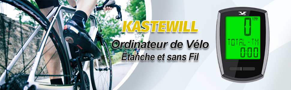 KASTEWILL Ordinateur de Vélo Étanche et sans Fil