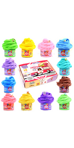 kit de slime pack fluffy deja fait pas cher mastic pour filles garcons