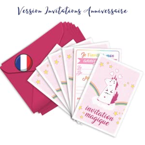 Recto et verso pour écrire son invitation anniversaire 