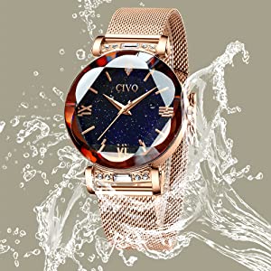 Montre pour femme de luxe étanche au poignet Montre à ciel étoilé pour femme