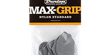 sachet de 12, dunlop picks, grey, max-grip 