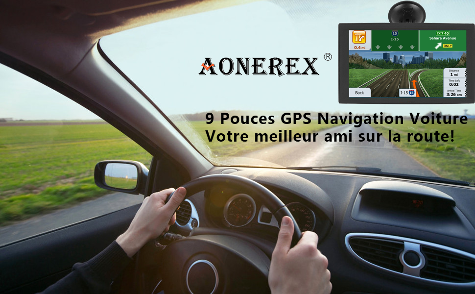 Aonerex 9 Pouces GPS Navigation Voiture Votre meilleur ami sur la route!