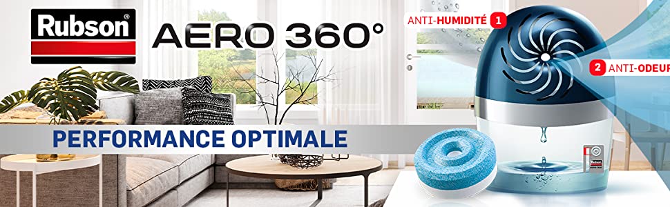 aero 360 absorbeur humidité anti moisissure odeur mauvaise pur air pastille recharge appareil