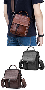 SPAHER Leather Men Shoulder Bag 