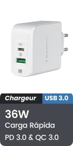 Chargeur USB 36W