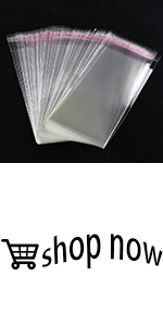 RUBY sachets Transparents en cellophane Plastique avec Fermeture adhésive