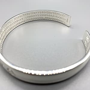 Bracelet en Argent pour Illumination de Mantra Bouddhiste Tibétain Om Mani Padme Hum