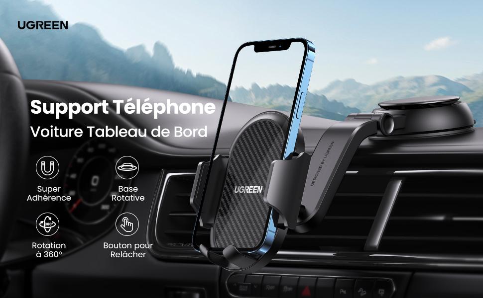 support téléphone voiture sur tableau de bord