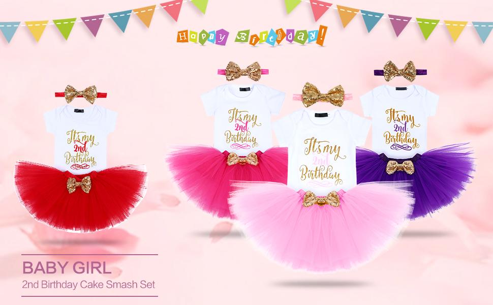 Bébés Filles 1/2 / 1er / 2ème Anniversaire Tutu Set