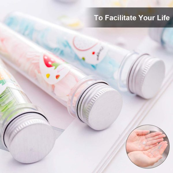 LYTIVAGEN 12 PCS Tubes à Essai en Plastique Transparents avec Bouchon à Vis Bouteille Sensorielle Vide Réutilisable Cadeau de Tube à Essai avec Couvercle pour Fleurs, Bonbons, Épices, Lotions, 110 ml – Image 3