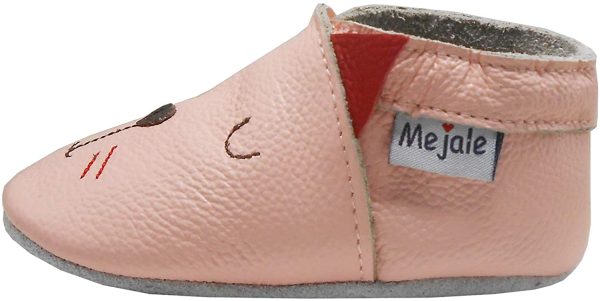 Mejale bébé Chaussures en Cuir Infantile Rampant Tout-Petit Mocassins Marron Blanc Violet Marine Mignon garçon Fille Pantoufles – Image 2