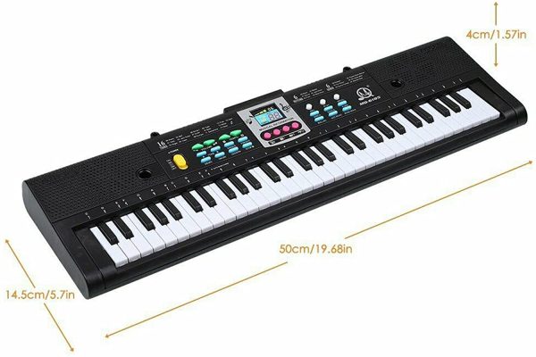 Sharplace Clavier Piano 61 Touches Numérique Musique Clavier avec Microphone Cadeau de Noël Musical Divertissement Orgue Électronique – Image 5