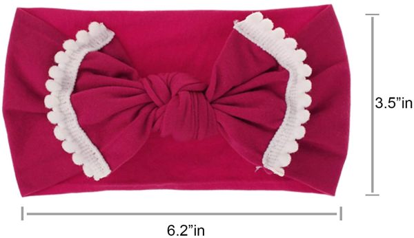 DRESHOW 5 Pièces Bébé Bandeaux Bébé Fille Bandeau Cheveux Bande de Cheveux Arc Bande de Cheveux Bandeaux Accessoires Bébé Fille Enfant Turban Bandeau – Image 6