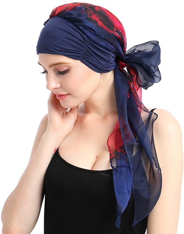 FocusCare la chimio turban pour les femmes cancer confortable tissu coiffure en bambou – Image 5