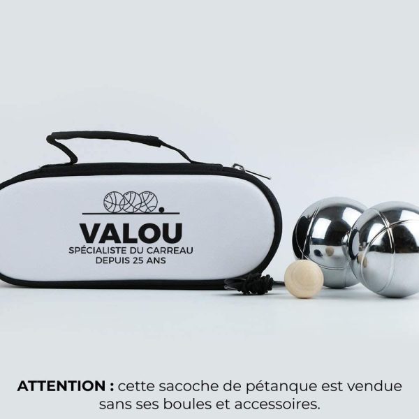 CADEAUX.COM Sacoche de pétanque 3 Boules personnalisée - Sacoche Noire avec Anse Vendue Seule - Cadeau Original pour Les Amoureux de la pétanque