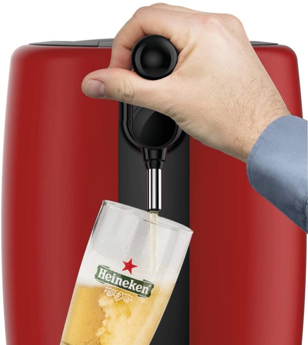 Seb Beertender Tireuse à Bière Machine à Bière Pression Fut 5L Indicateur Température Rouge 70 W VB310510