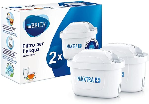 filtres pour Carafe filtrante Maxtra +, Plastique/Charbon/résines 2 Filtri Bianco