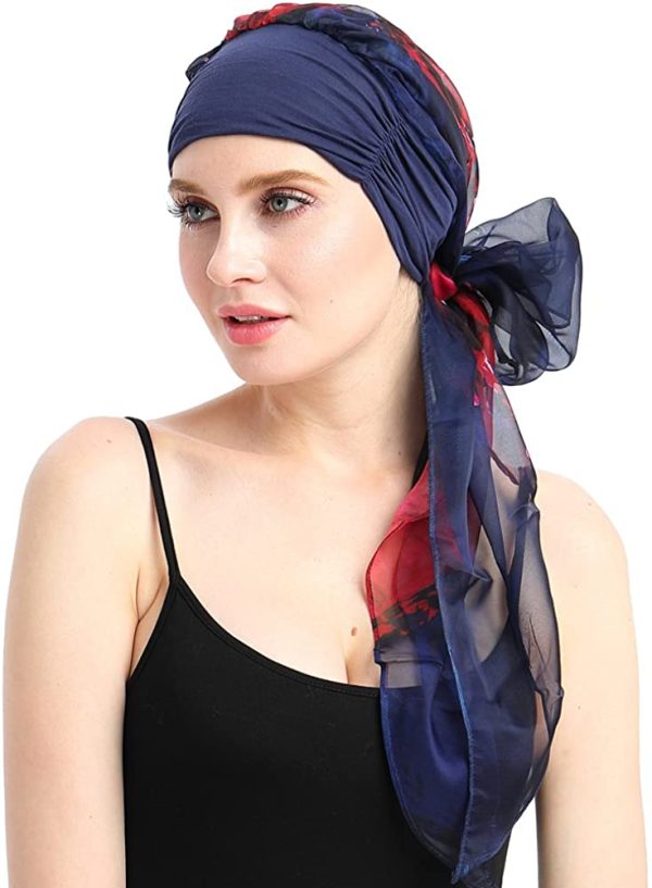 FocusCare la chimio turban pour les femmes cancer confortable tissu coiffure en bambou – Image 2