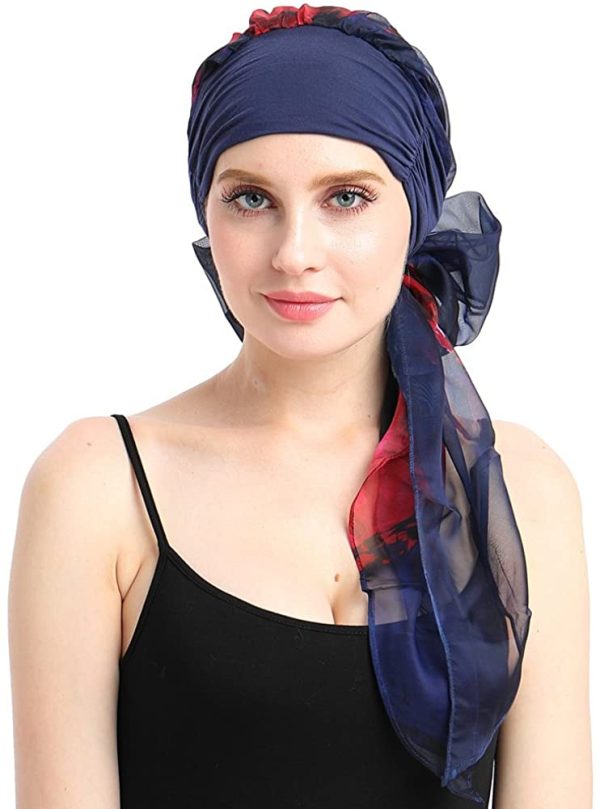 FocusCare la chimio turban pour les femmes cancer confortable tissu coiffure en bambou – Image 4