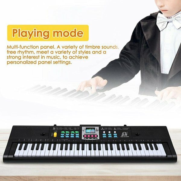 Sharplace Clavier Piano 61 Touches Numérique Musique Clavier avec Microphone Cadeau de Noël Musical Divertissement Orgue Électronique – Image 3