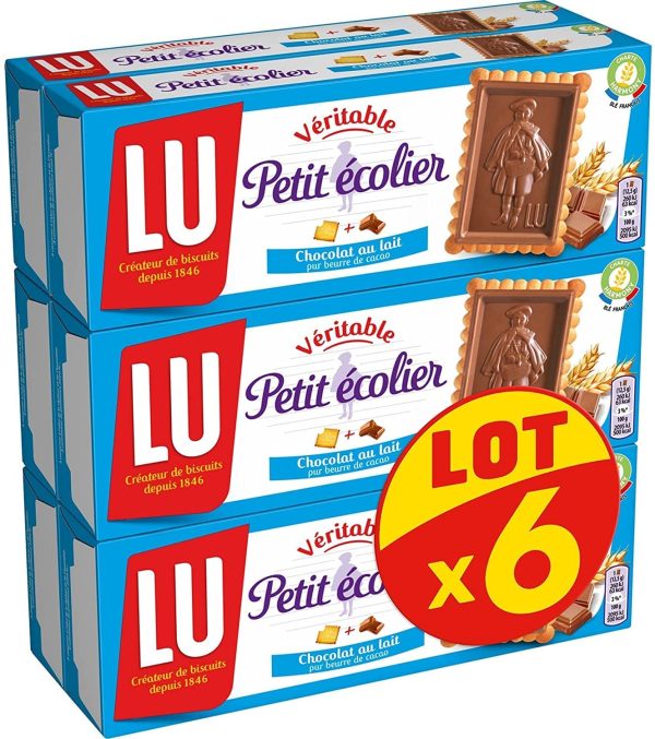 LU Petit Ecolier - Biscuit au Chocolat au Lait - Idéal pour le Goûter - Lot de 6 Boîtes de 150 g – Image 4