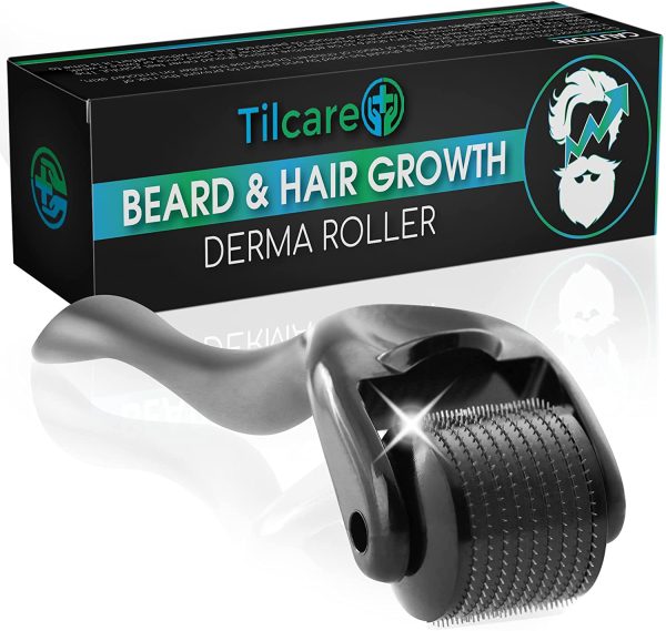 Dermaroller pour la croissance de la barbe et des cheveux de  ??Derma roller stérile en titane de 0,25 mm pour les hommes - Outil à micro-aiguilles pour les follicules dormants – Image 7