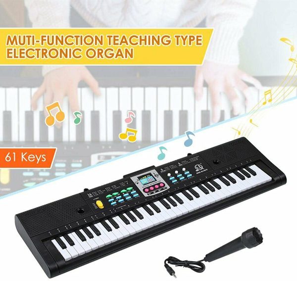 Sharplace Clavier Piano 61 Touches Numérique Musique Clavier avec Microphone Cadeau de Noël Musical Divertissement Orgue Électronique – Image 7