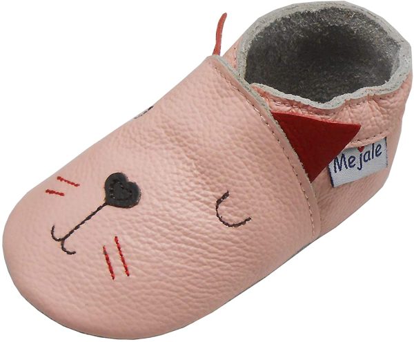 Mejale bébé Chaussures en Cuir Infantile Rampant Tout-Petit Mocassins Marron Blanc Violet Marine Mignon garçon Fille Pantoufles – Image 4