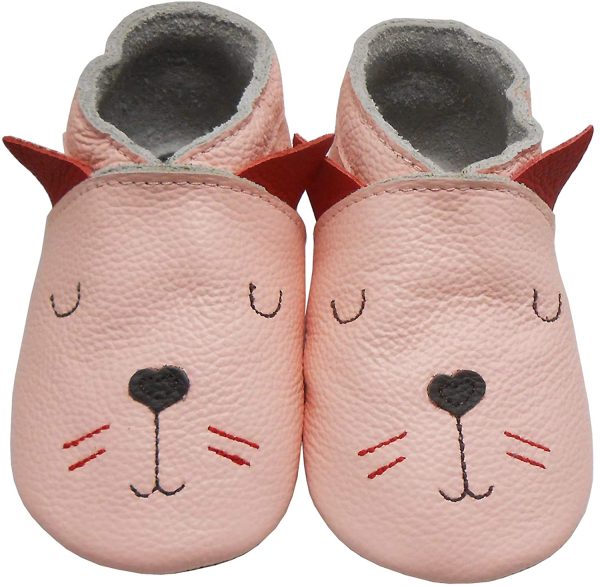 Mejale bébé Chaussures en Cuir Infantile Rampant Tout-Petit Mocassins Marron Blanc Violet Marine Mignon garçon Fille Pantoufles – Image 5